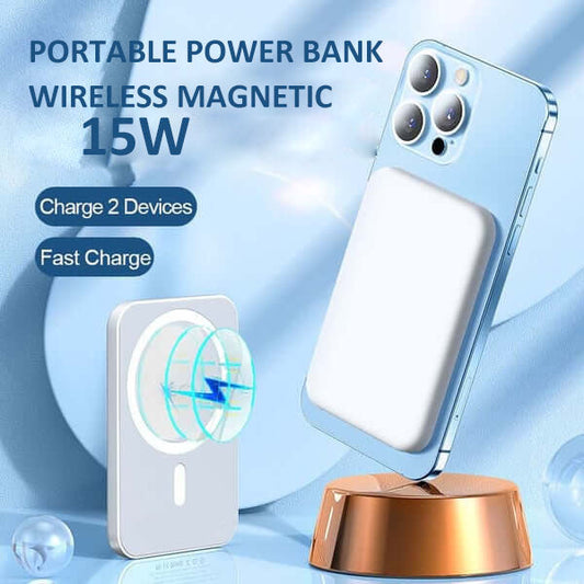 🔋 50% RABATT! ⚡ Magnetisk Trådlös Powerbank – 15W Snabbladdning, Bärbar & Universell Kompatibilitet 📱