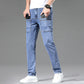 Unisex stretchjeans med flera fickor