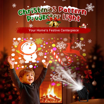 ⏰Nedräkning till Black Friday! ⚡🔥50% RABATT🎅Roterande LED-projektorlampa med julmönster