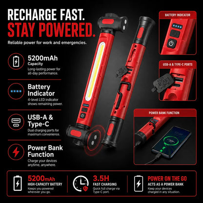 🔥 50% RABATT ⏰ Smart arbetsbelysning för motorhuv 🚗 LED-ljusramp för bilreparation – starkt ljus, bättre sikt & säkrare arbete 🔧✨