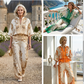 🔥🎁Nyhet 50 % RABATT🔥🔥 Elegant tvådelat set med dragkedja för kvinnor