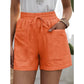 🔥🎁Nyhet 50 % RABATT🔥Enfärgade shorts med hög midja och vida ben för kvinnor