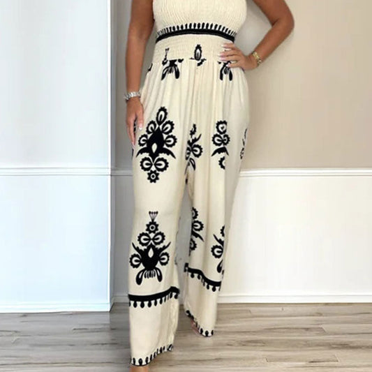 👗 50% RABATT! 💃 Ärmlös Jumpsuit med Vida Ben och Halter för Kvinnor – Elegant Design, Mjukt Tyg & Perfekt För En Trendig Sommarkväll 🌸