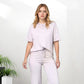 ✨50% rabatt✨Chic topp och matchande byxor för kvinnor 2-delad outfit