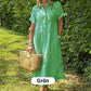 👗 50% RABATT! 💗 Randig Lång V-ringad Skjortklänning för Kvinnor – Sommarrea – Luftig & Bekväm, Klassisk Look & Perfekt för Varma Dagar ☀️