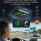 🚗50% RABATT NU! Head-up-display för bil med GPS, digital hastighetsmätare – nedräkning till trafikljus och rödljusvarning via HUD, universell varningsenhet för förarsäkerhet för att undvika böter vid stadskörning