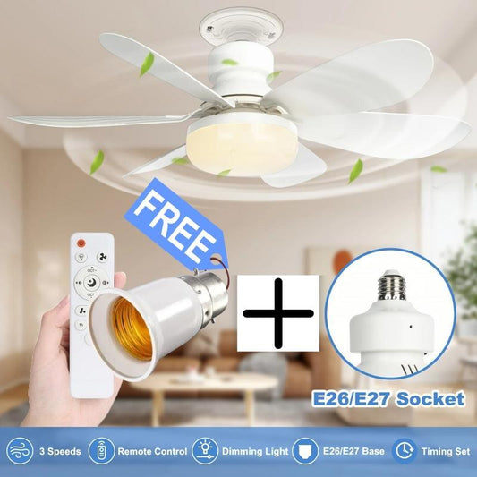 ⏳ SISTA DAGEN PÅ REA 50% RABATT 🔥 SmartBreez™ 40W LED-takfläkt med lampa – 20,5” ultratyst med fjärrkontroll 🎯 | E27 + GRATIS B22-adapter 🔌 | För sovrum 😴, kök 👩‍🍳 & garage 🛠️