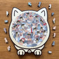 🔥🎁Köp 2 få 1 gratis🔥🐱135-delars Morandi-färgat kattformat träpussel🎁
