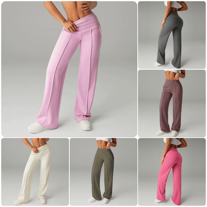 👖 50% RABATT! 💃 Dambyxor med Raka Ben – Enfärgade, Lösa & Bekväma – Perfekt för Vardag och Kontor 👜