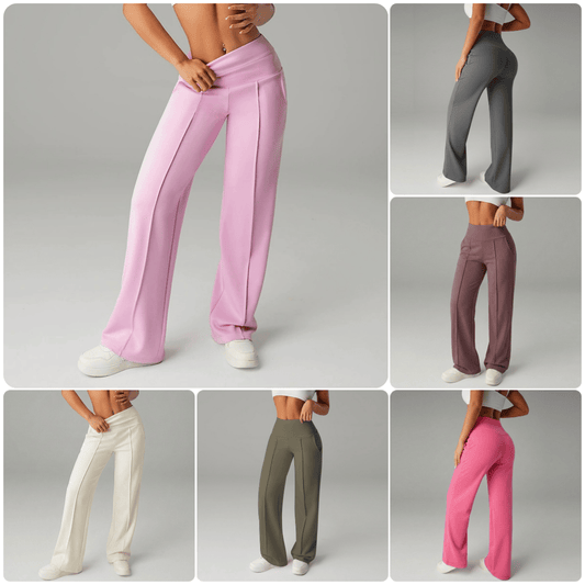 👖 50% RABATT! 💃 Dambyxor med Raka Ben – Enfärgade, Lösa & Bekväma – Perfekt för Vardag och Kontor 👜