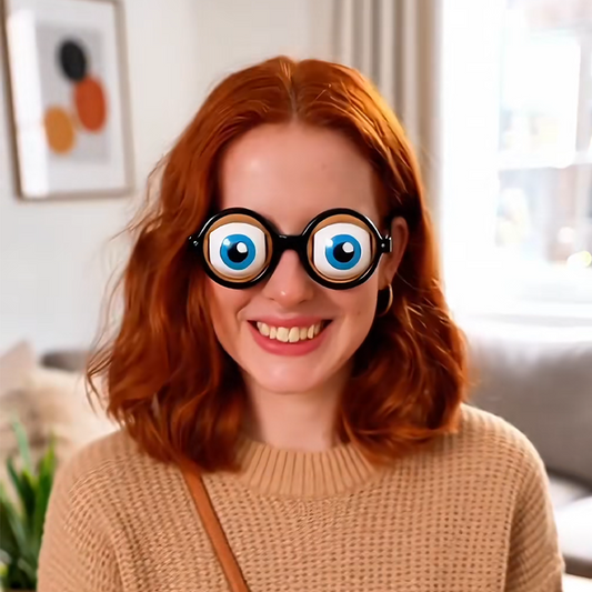 🔥Superjulrea🏆Blixtrea💥Roliga glasögon med blinkande ögonmekanism🥸