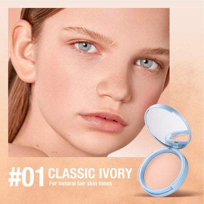 🌊 🎁Köp 2 få 1 gratis🔥 💄 Matte Perfection Pressat Puder – Vattentåligt, Långvarigt & Perfekt För Aktiv Livsstil ✨