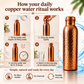 ❄️Sommarfräsch 50% rabatt!💧Premium vattenflaska tillverkad av 100% massiv koppar – plastfri och inspirerad av Ayurveda