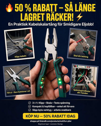 🔥🎁Nyhet 50 % RABATT🔥🔧 Multifunktionell Kabelskalartång – Smidig Avisolering av Olika Kabelstorlekar