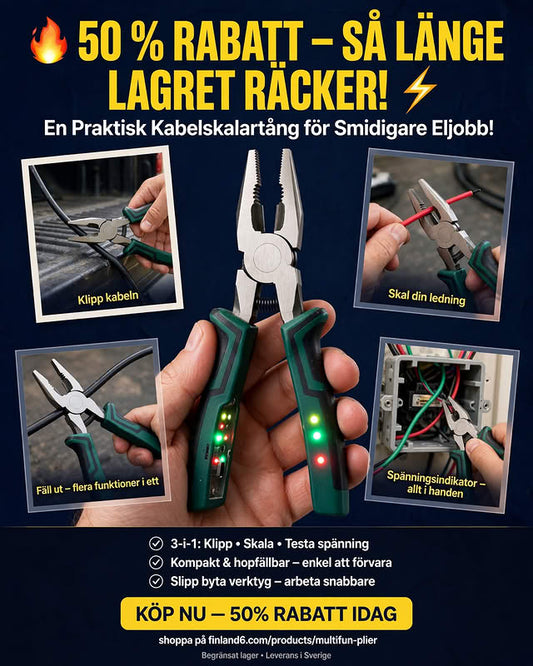 🔥🎁Nyhet 50 % RABATT🔥🔧 Multifunktionell Kabelskalartång – Smidig Avisolering av Olika Kabelstorlekar