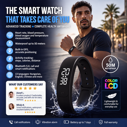 🔥🎁Nyhet 50 % RABATT🔥⌚ SmartSense-aktivitetsmätare – mäter kroppstemperaturen. Vattentålig ner till 50 meters djup – perfekt för träning och vardag! 💪🔥