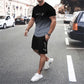 🔥🎁Nyhet 50 % RABATT🔥😎Herrset med t-shirt och shorts i gradientfärg