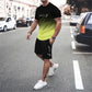 🔥🎁Nyhet 50 % RABATT🔥😎Herrset med t-shirt och shorts i gradientfärg