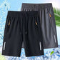 🩳 50% RABATT 🌬️ | Herrshorts med Elastisk Midja – Andningsbara & Säkra Fickor