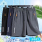 🩳 50% RABATT 🌬️ | Herrshorts med Elastisk Midja – Andningsbara & Säkra Fickor