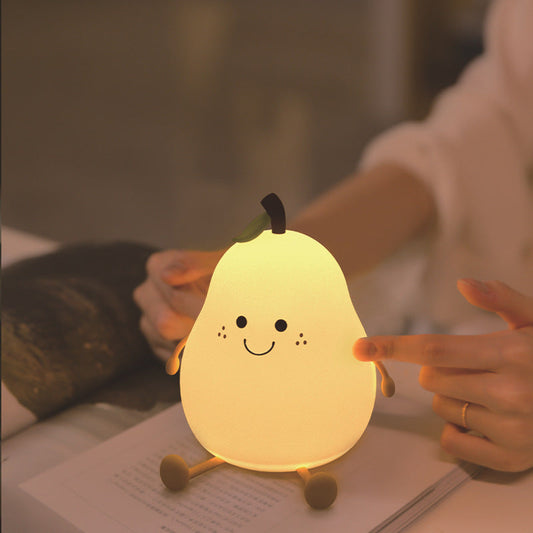 🍐7-Färgad Ljus Adorable Päron Natt Light☀️