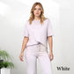 ✨50% rabatt✨Chic topp och matchande byxor för kvinnor 2-delad outfit