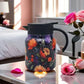 Te-termos med vintage blommönster