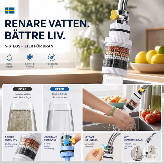 📢🎁Köp 2 få 1 gratis🔥 ⏰ Förbättra kvaliteten på ditt kranvatten – effektiv filtrering & renare dricksvatten hemma 💧