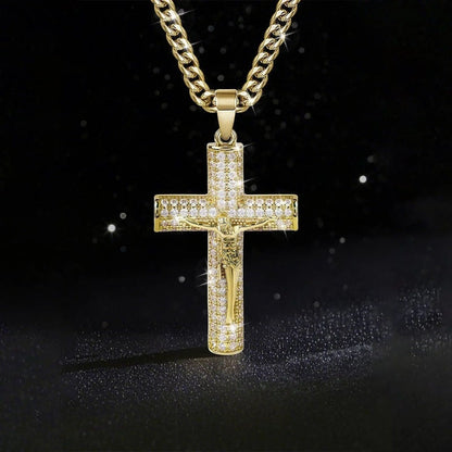 📢📢50 % RABATT!!✝️Halsband med Jesuskrucifixhänge