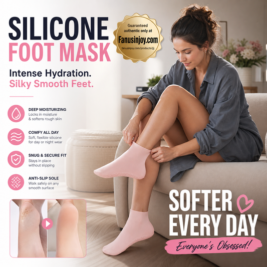 🔥Få 3 stycken för priset av 1!✨Njut av fotspa var som helst, när som helst!👣Fuktgivande fotmaskar, exfolierande silikonstrumpor