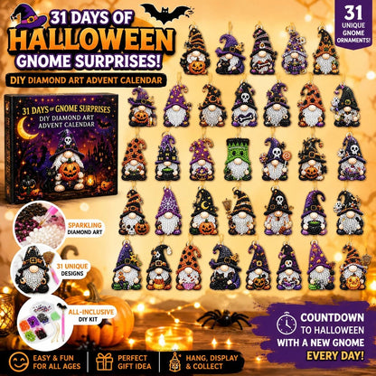 🌿 50% RABATT NU! 🎃✨ 31 Dagars Tomteöverraskningar Halloween Diamantmålning Adventskalender