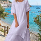 🔥🎁Nyhet 50 % RABATT🔥Midiklänningar med rund halsringning och oregelbunden fåll för damer