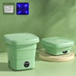🔥🎁Nyhet 50 % RABATT🔥8L Mini Portabel Hopfällbar Tvättmaskin | Platsbesparande Hopfällbar Design för Studentboenden/Camping/Husbilar | Lätt, Snabb Tvätt och Tömning för Strumpor, Kläder, Handdukar