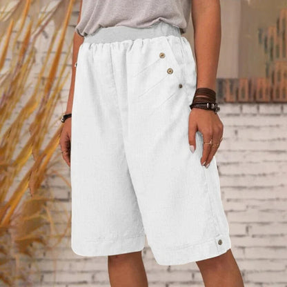 💥Kvinnor sommar avslappnade pocket shorts