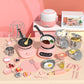👧🏻 50% REA NU! 🎁 Mini-Köksleksak 22-delars Set - Äkta Ljud & Belysning, Perfekt Present för Barns Kreativa Lek 🍳✨