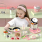👧🏻 50% REA NU! 🎁 Mini-Köksleksak 22-delars Set - Äkta Ljud & Belysning, Perfekt Present för Barns Kreativa Lek 🍳✨