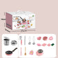 👧🏻 50% REA NU! 🎁 Mini-Köksleksak 22-delars Set - Äkta Ljud & Belysning, Perfekt Present för Barns Kreativa Lek 🍳✨