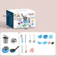 👧🏻 50% REA NU! 🎁 Mini-Köksleksak 22-delars Set - Äkta Ljud & Belysning, Perfekt Present för Barns Kreativa Lek 🍳✨