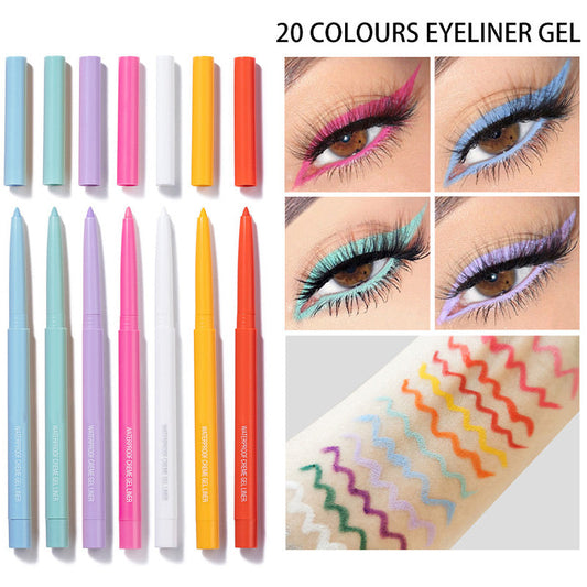 🌈Flerfärgad vattentät långvarig eyelinerpenna✨