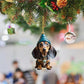 🐶 🎁Köp 1 få 1 gratis🔥🎄 7 stycken hängande hundmotiv julgransprydnader, vacker dekoration till julgranen ✨