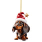 🐶 🎁Köp 1 få 1 gratis🔥🎄 7 stycken hängande hundmotiv julgransprydnader, vacker dekoration till julgranen ✨
