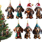 🐶 🎁Köp 1 få 1 gratis🔥🎄 7 stycken hängande hundmotiv julgransprydnader, vacker dekoration till julgranen ✨