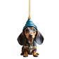 🐶 🎁Köp 1 få 1 gratis🔥🎄 7 stycken hängande hundmotiv julgransprydnader, vacker dekoration till julgranen ✨