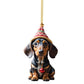 🐶 🎁Köp 1 få 1 gratis🔥🎄 7 stycken hängande hundmotiv julgransprydnader, vacker dekoration till julgranen ✨