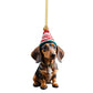 🐶 🎁Köp 1 få 1 gratis🔥🎄 7 stycken hängande hundmotiv julgransprydnader, vacker dekoration till julgranen ✨