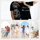 Women's casual floral t-shirt and bustier