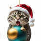 🎄10 stilar😻Katt julgran prydnad✨Hängande kattprydnader