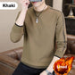 Herr Rund Hals Varm Fodrad Sweatshirt