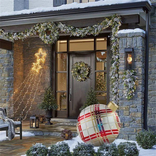 🎄julrea 49% RABATT🔥Utomhus Jul PVC uppblåsbar Dekorerad Boll