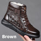 👞Men's Waterproof Warm Faux Leather Snow Boots